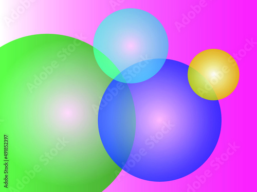 Colorful circles gradient background