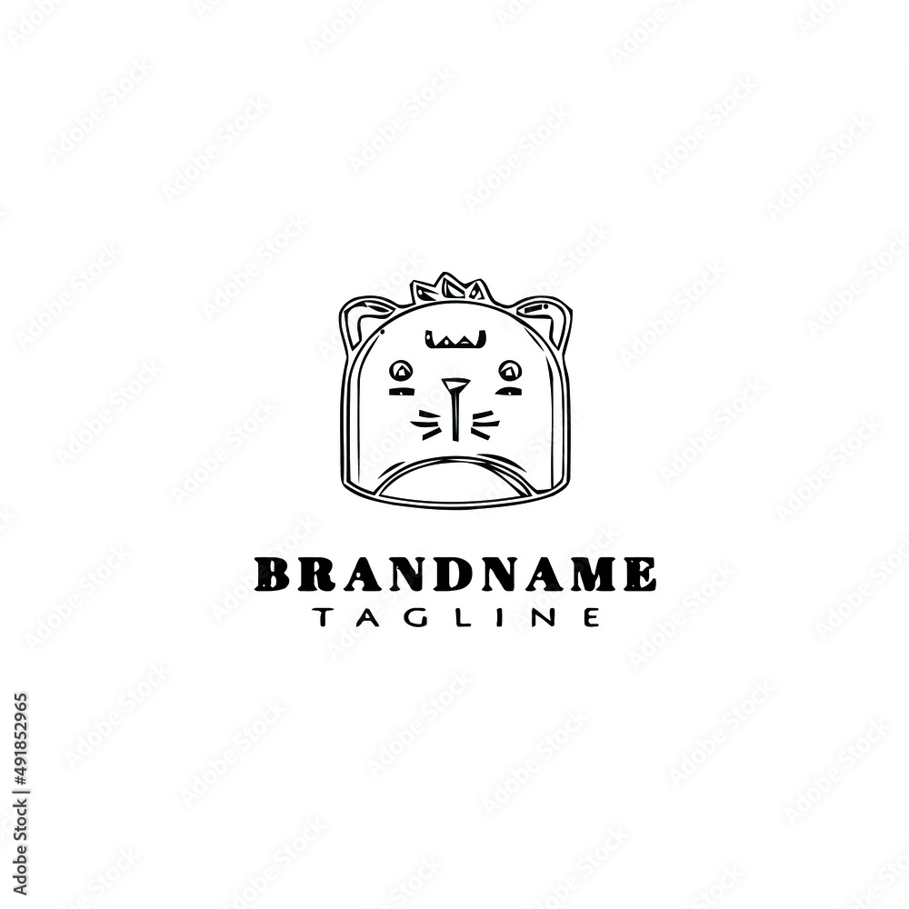 gerbil logo cartoon icon design template black isolated vector illustration gerbil logo cartoon icon design template black isolated vector illustration