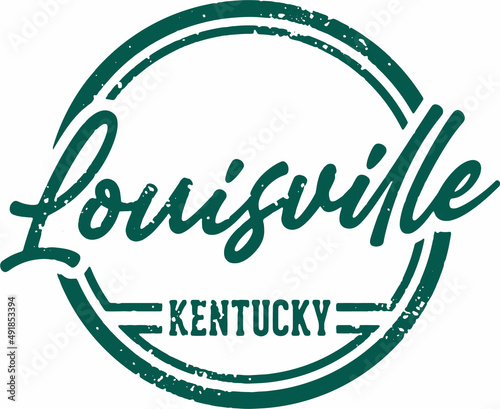 Louisville Kentucky USA City Stamp