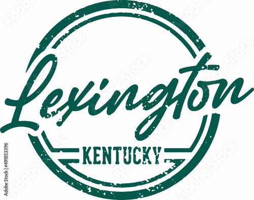 Lexington Kentucky USA City Stamp