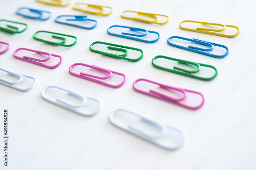 paper clips isolated on white paper clips isolated on white