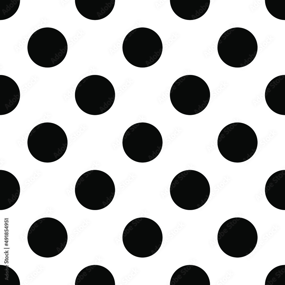 Polka dot seamless black and white vector pattern. Polka dot seamless black and white vector pattern.