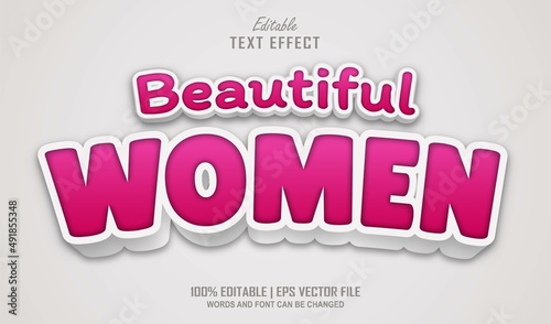 Beautiful Women Editable Text Effect Style