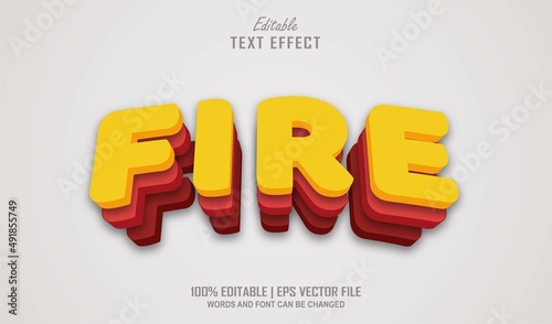 Fire Editable Text Effect Style