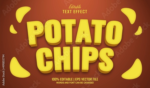 Potato Chips Editable Text Effect Style