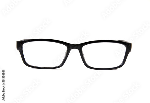 black of glasses for reading and looking isolated on white background