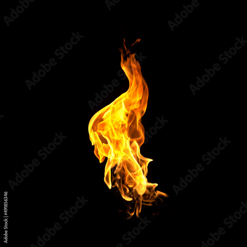 Fire flames on a black background © jamroenjaiman