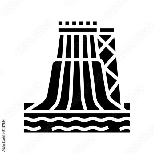 water slide glyph icon vector. water slide sign. isolated contour symbol black illustration