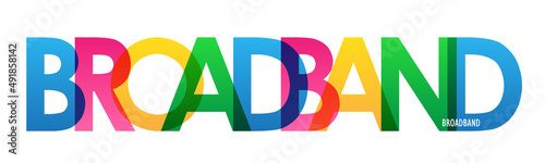 BROADBAND colorful vector typography banner