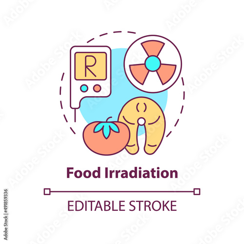 Fotografi Food irradiation concept icon