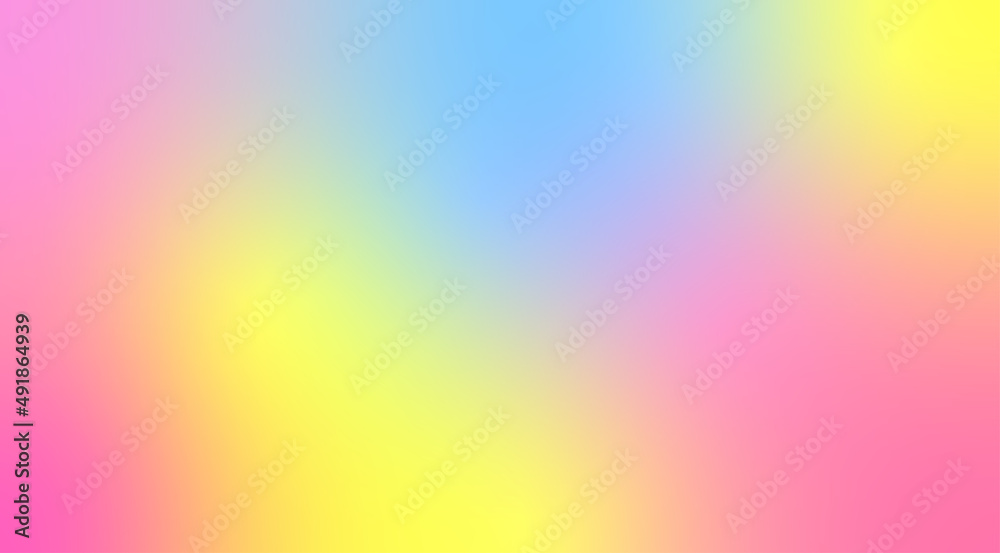 Gradient background. Rainbow graphic template for flyer, poster, banner, mobile app. Bright minimal gradient.