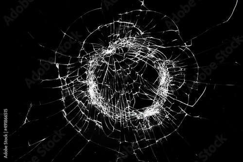 Texture broken glass with cracks. Abstract of cracked screen Smartphone from shock