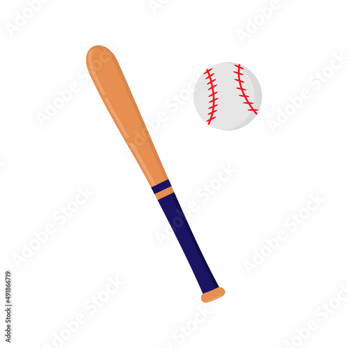 Obraz na płótnie Baseball illustration - flat icon, vector illustration w salonie