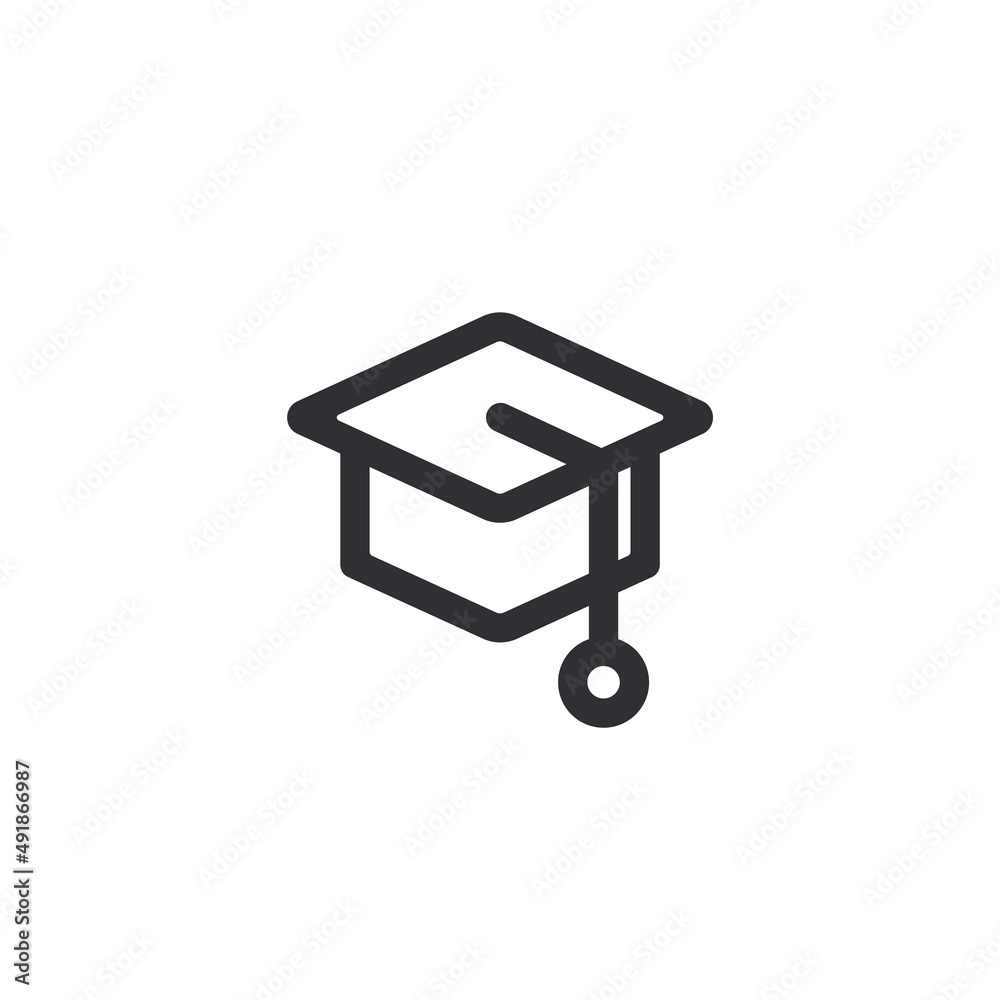 Graduation hat. Education icon. Graduation cap. Square academic cap. Academy symbol. Academy cap. Graduate cap with tassel icon. Graduation university. Logo template. Educational programs. Training Graduation hat. Education icon. Graduation cap. Square academic cap. Academy symbol. Academy cap. Graduate cap with tassel icon. Graduation university. Logo template. Educational programs. Training