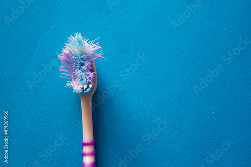 Used old toothbrush