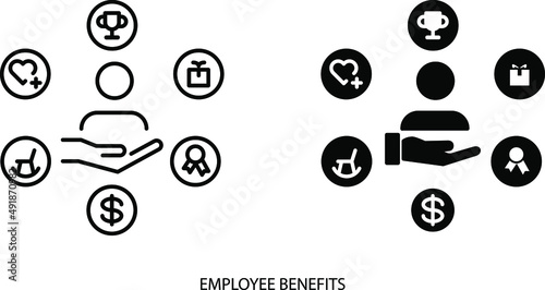 Employee benefits icons  photo