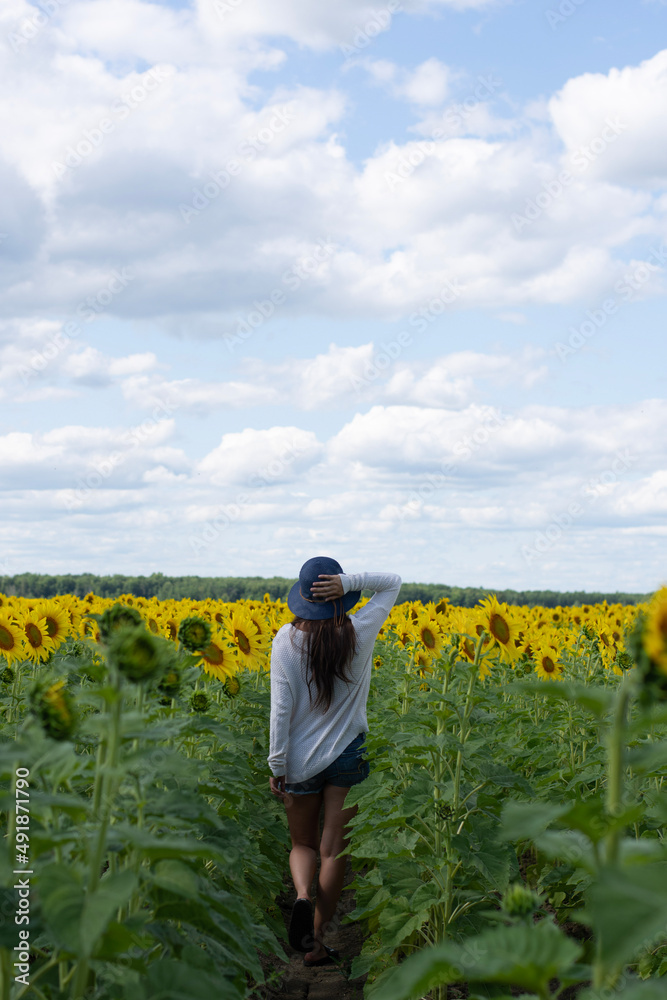 Fototapeta premium person in the field