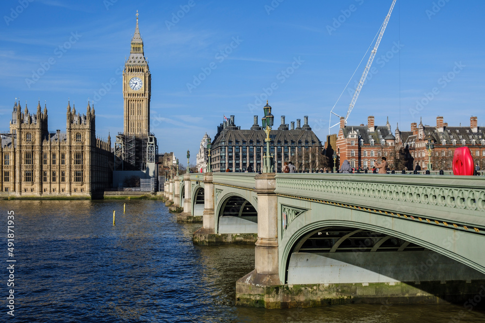 Fototapeta premium Westminster Bridge, London, England, Great Britain