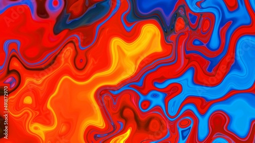 4K Ultra Hd. Modern colorful flow background. Wave color Liquid shape. Abstract Fluid Acrylic ink Painting. Canvas, social media, wall decoration, postcard. Beautiful artwork.