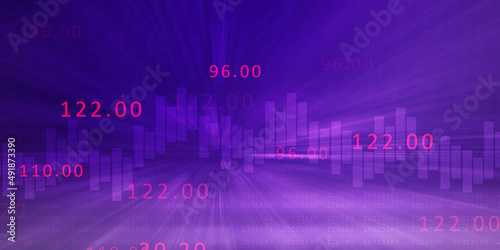 2d rendering Stock market online business concept. business Graph