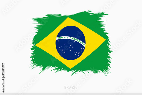 Grunge flag of Brazil  vector abstract grunge brushed flag of Brazil.