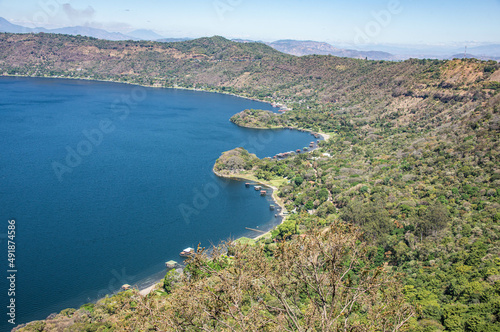 Panorama of Lake Coatepeque  Santa Ana  El Salvador