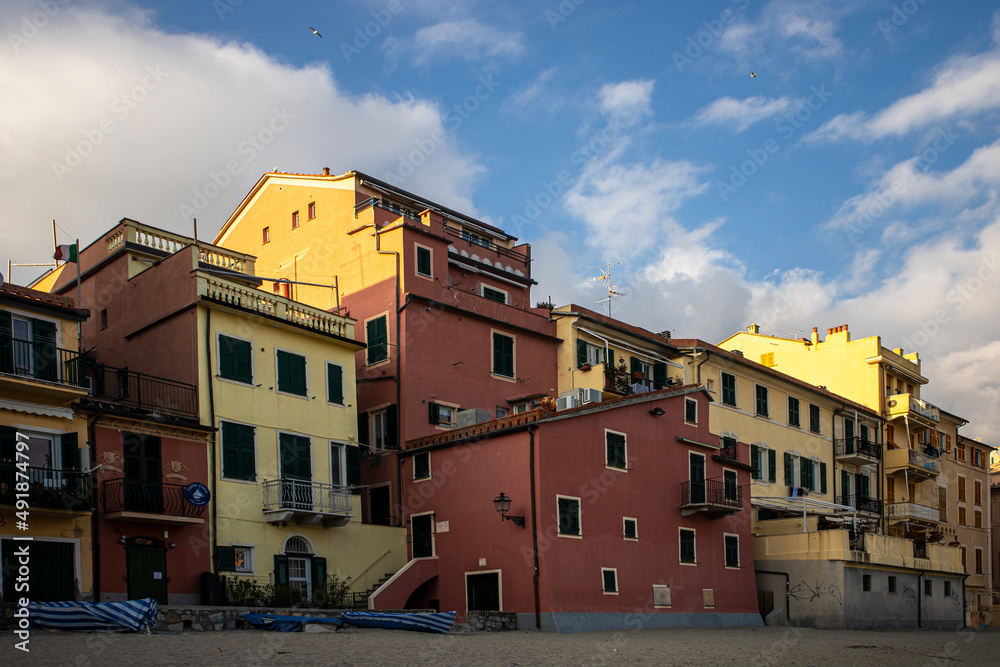 Sestri Levante at the evening, Italy