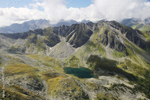 Palfner lake in Gastein valley, the view from Graukogel, Austria	 photo