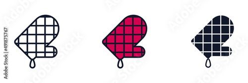 oven glove icon symbol template for graphic and web design collection logo vector illustration
