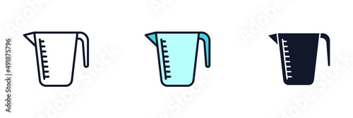 measuring cup icon symbol template for graphic and web design collection logo vector illustration