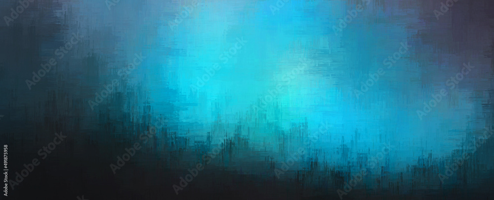 Abstract art painting cityscape background painted texture with dark night futuristic urban buildings silhouette industrial city skyline landscape scene in sci-fi cyberpunk concept backdrop banner