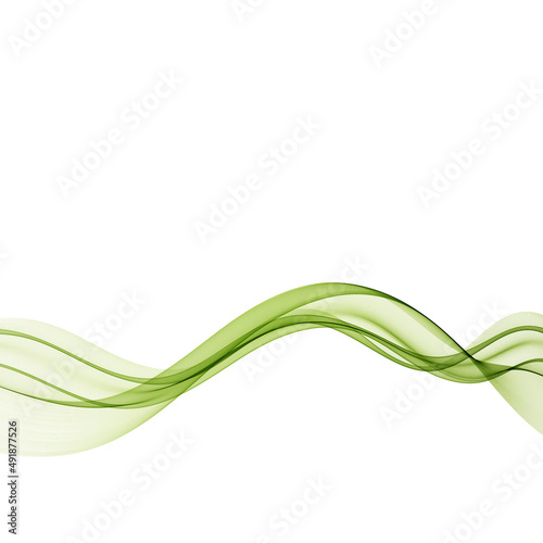 Abstract green smooth smoky wave background design