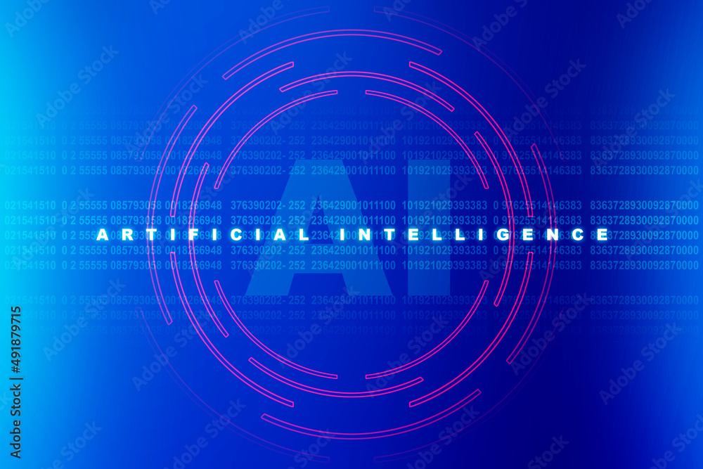 Obraz premium 2d rendering Artificial Intelligence (AI) concept 