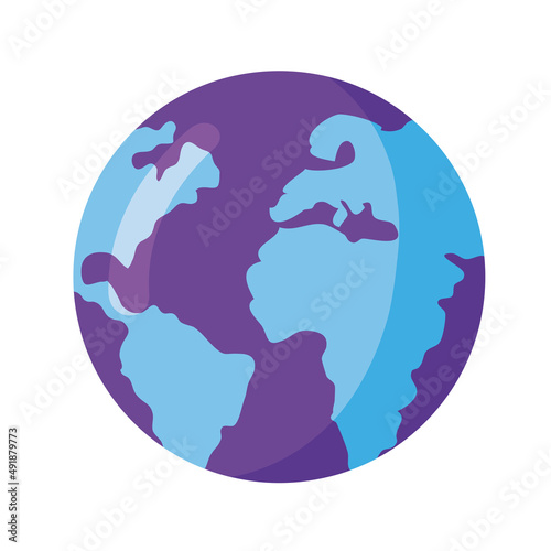 purple world planet earth