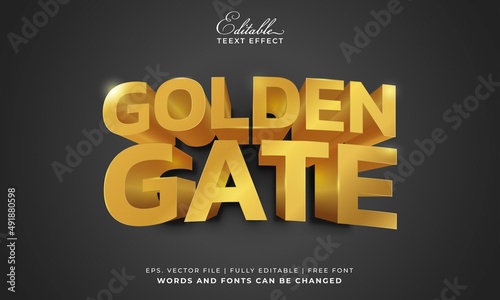 Miracle of the Golden Gate Editable Vector Text Effect