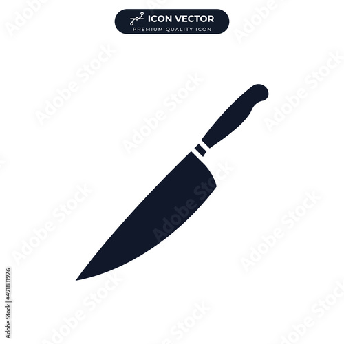 kitchen knife icon symbol template for graphic and web design collection logo vector illustration