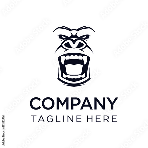 gorilla graphic vector illustration logo