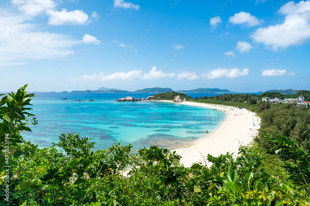 Aharen Beach in summer, Tokashiki island, Okinawa Aharen Beach in summer, Tokashiki island, Okinawa