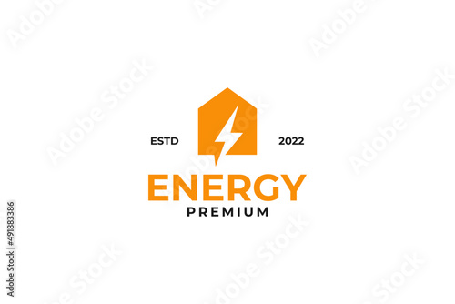 Free Download Electric or energy house logo design vector template - GFXLoad
