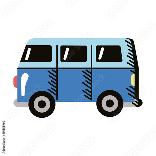 blue van car