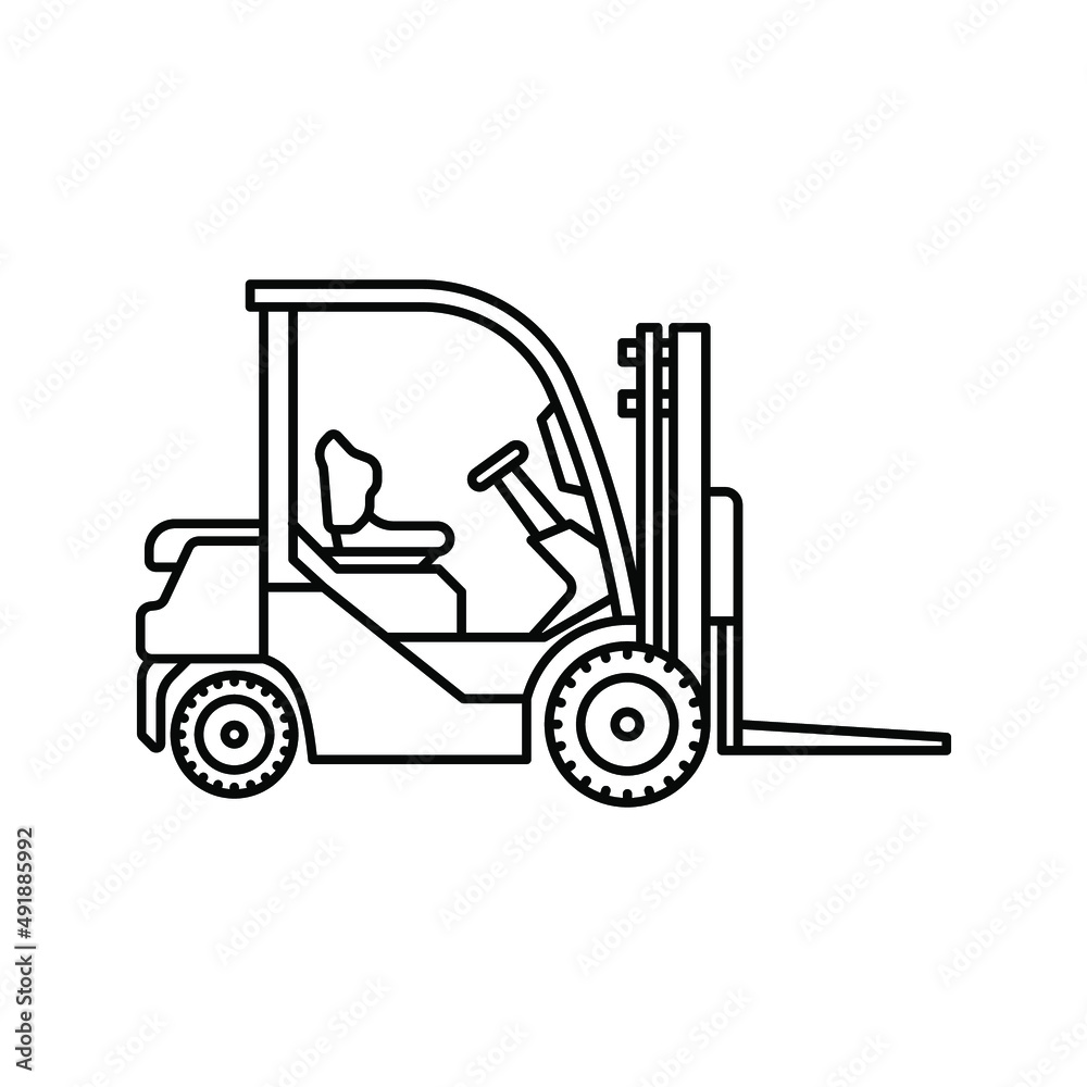 forklift icon. Forklift Truck transportation machine for industry, vector illustration forklift icon. Forklift Truck transportation machine for industry, vector illustration