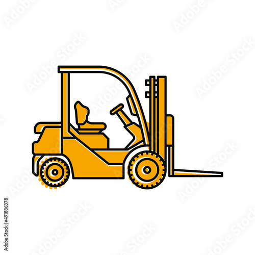 forklift icon. Forklift Truck transportation machine for industry, vector illustration