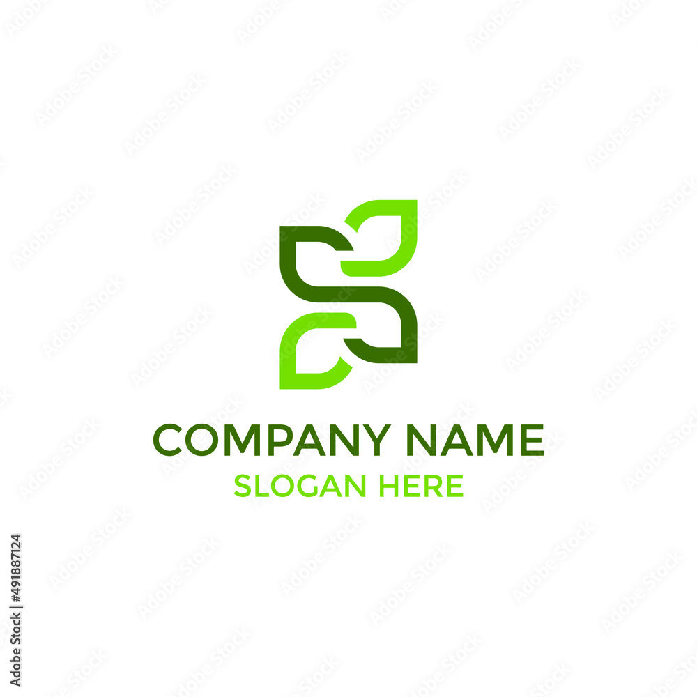 leaf logo monoline design illustration leaf logo monoline design illustration