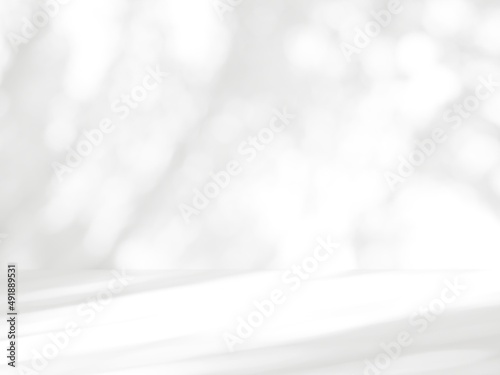 Empty studio or room with sunny shadow. Minimal scene backdrops for product display. 3D Rendering.