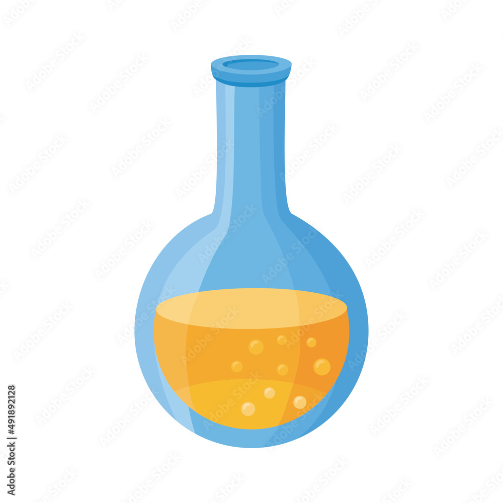 laboratory flask with liquid laboratory flask with liquid