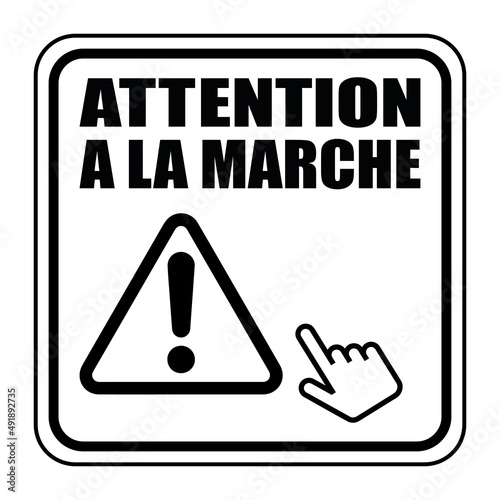 Logo attention à la marche.