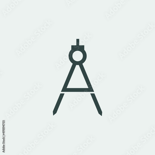 Draw_with_compass vector icon illustration sign