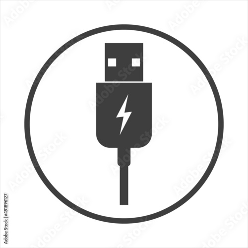 usb Vector icon . Lorem Ipsum Illustration design.