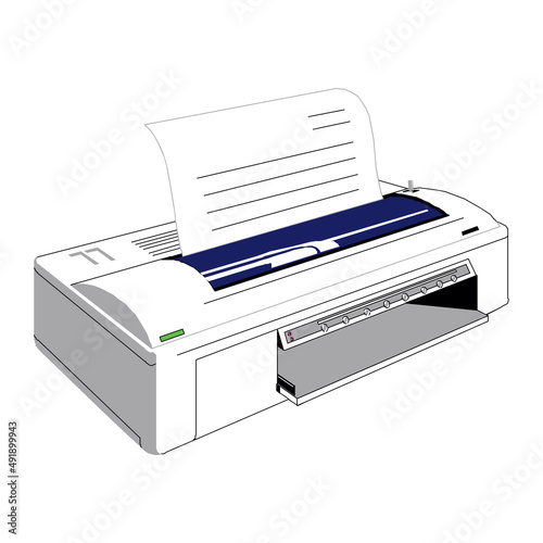 old printer design, vector illustration eps 10 on a white background