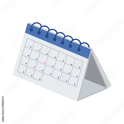 calendar reminder isometric style